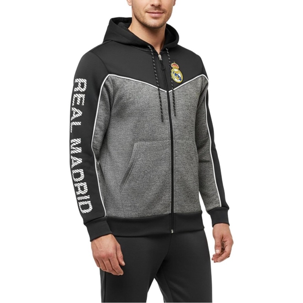 Icon Sports Real Madrid Soccer  Full Zip Hoodie Sweatshirt Jacket Men Sz S NWOT - Picture 2 of 16